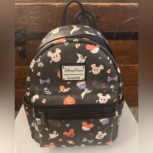 Disney Parks Loungefly Mickeys Halloween Treats AOP Mini Backpack - NWT